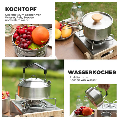kochtopf und wasserkocher für outdoor einsatz
