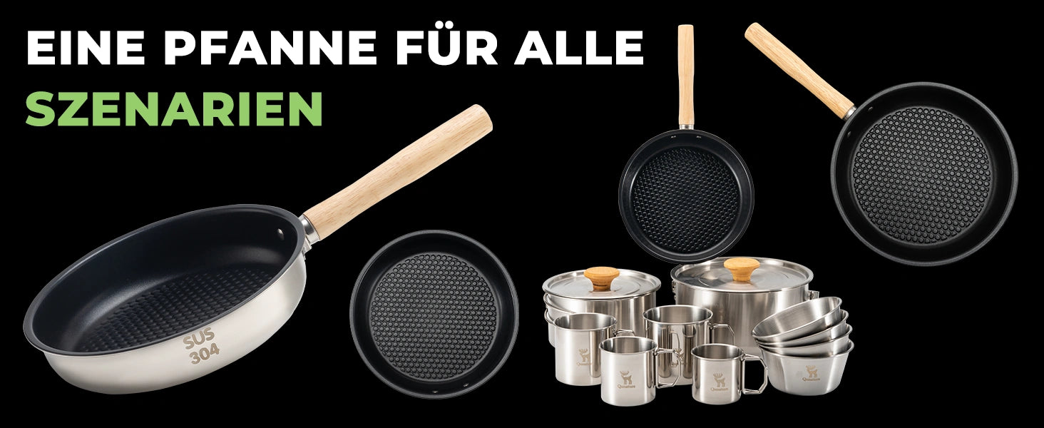 edelstahl pfanne fuer alle kochszenarien mit kochgeschirr set