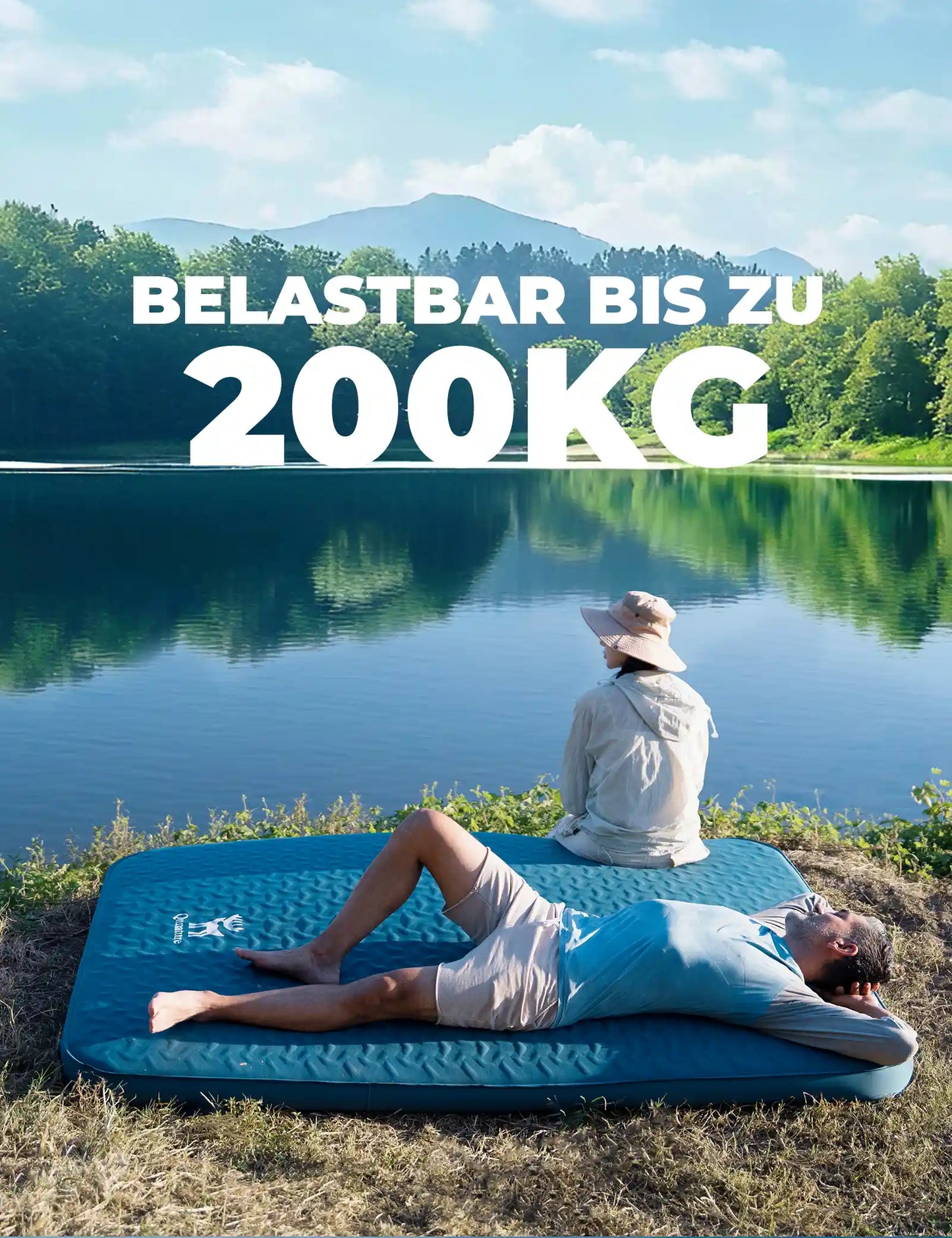 camping luftmatratze doppel belastbar bis zu 200 kg im freien