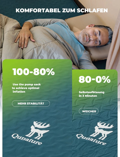 camping luftmatratze mit selbstaufblas-, manuellem und entluftungs-modus