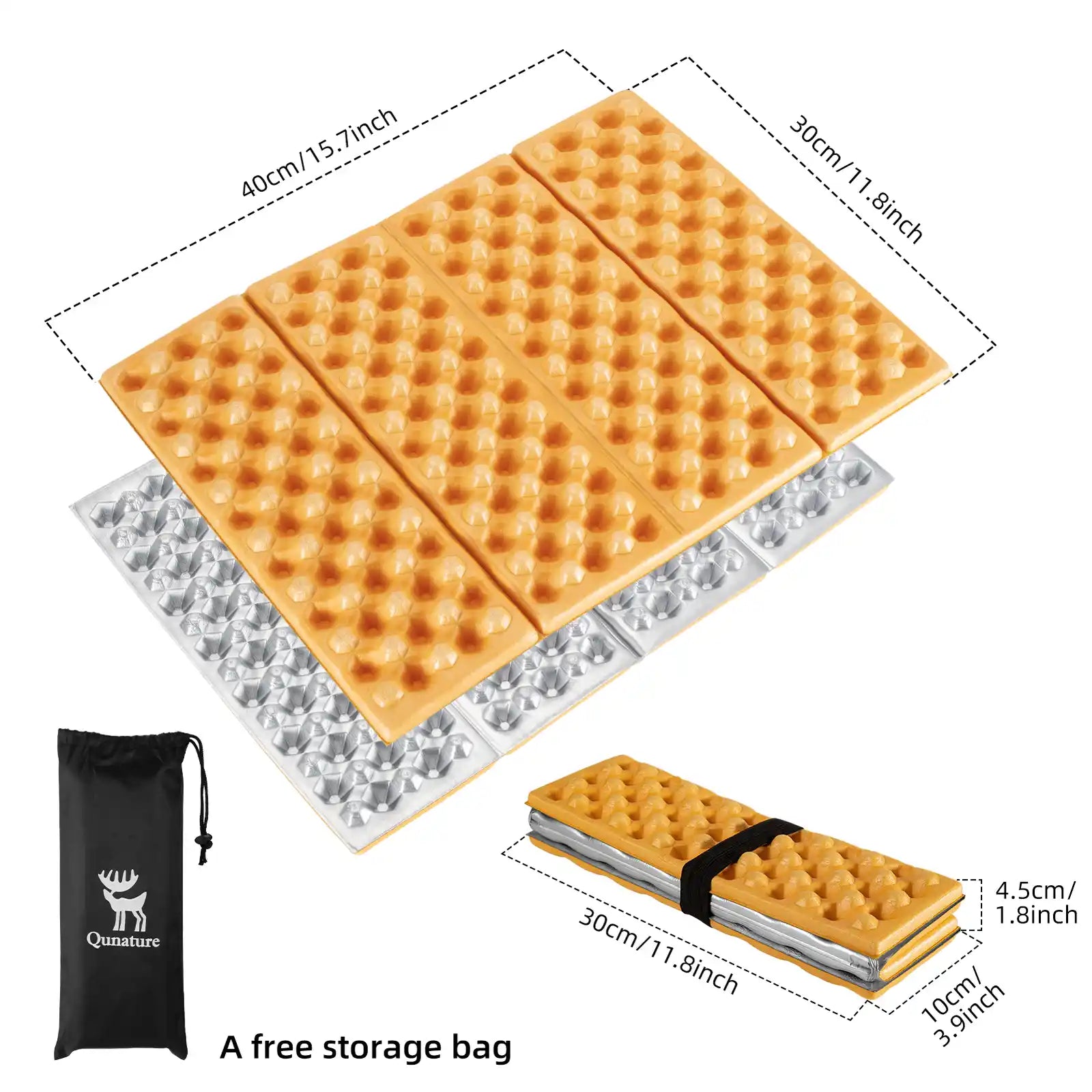 qunature camping sitzmatte mit massen und kostenloser aufbewahrungstasche