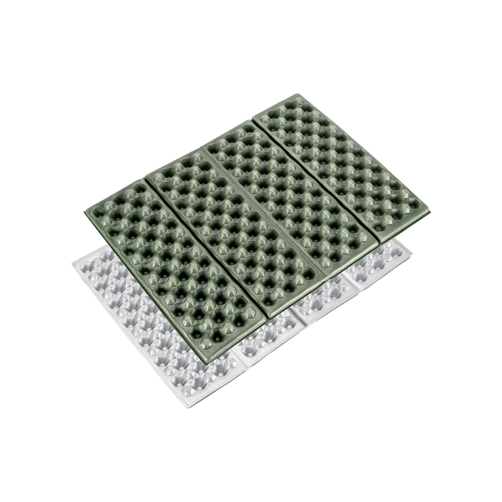 qunature camping sitzmatte in gruener farbe mit aluminiumfolie