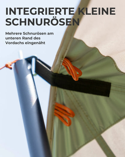 integrierte schnurösen am vordach
