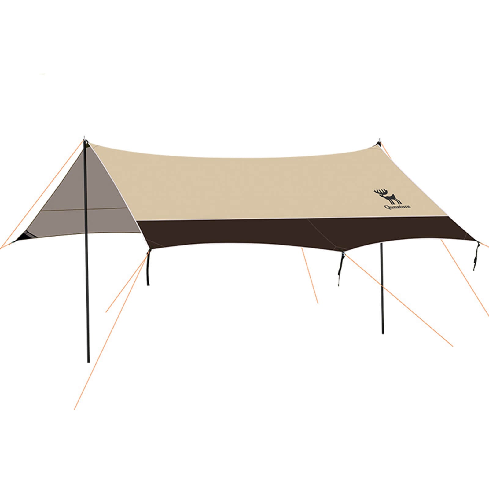 khaki farbenes camping vordach