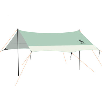 lindgrünes camping vordach