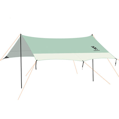 lindgrünes camping vordach