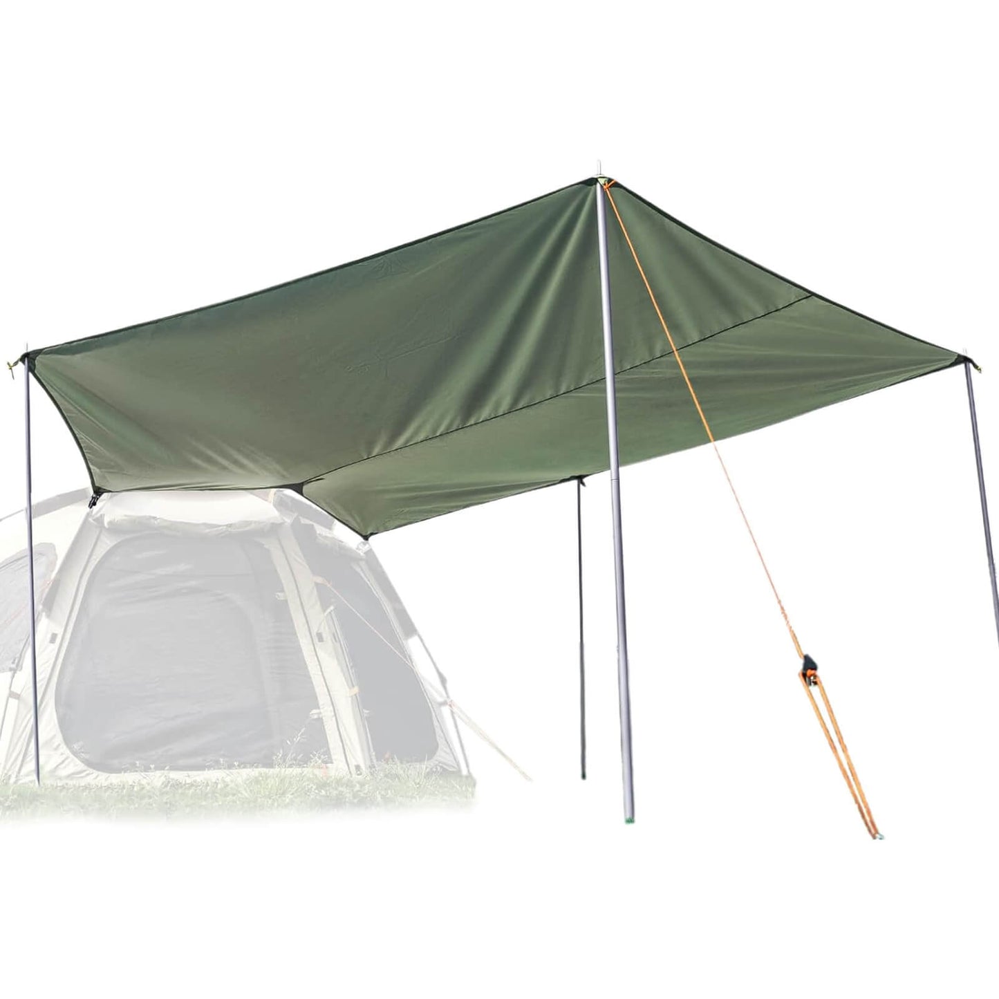 dunkelgrüne sonnensegel zeltplane