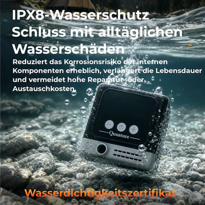wasserdichte duschpumpe taucht unter wasser mit aufsteigenden blasen