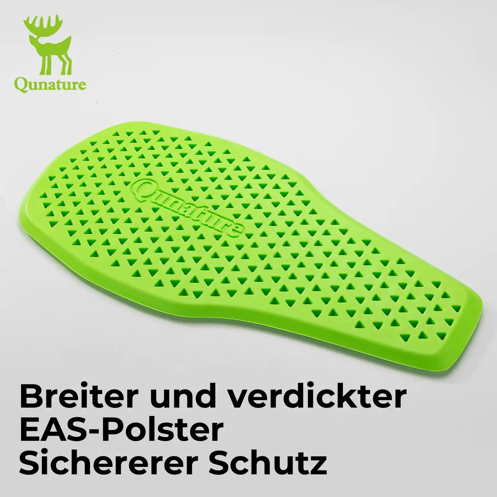 gruener breiter und verdickter stoßdämpfender polster