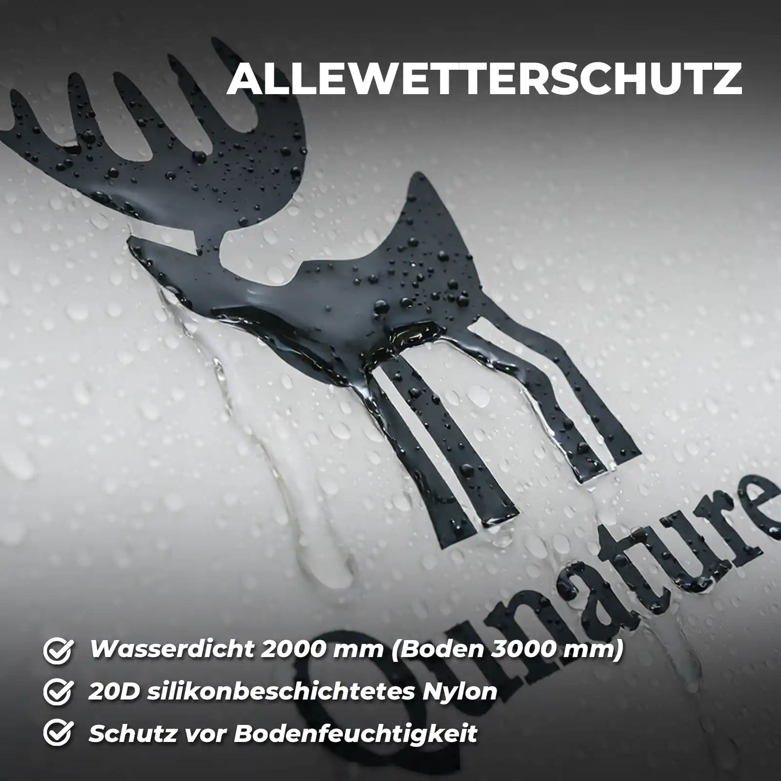 qunature zelt mit allewetterschutz und wasserdichtigkeit