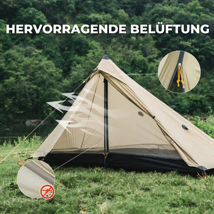qunature zelt mit hervorragender belueftung und mückenschutz
