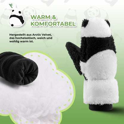 passende eltern kind handschuhe mit pandamuster