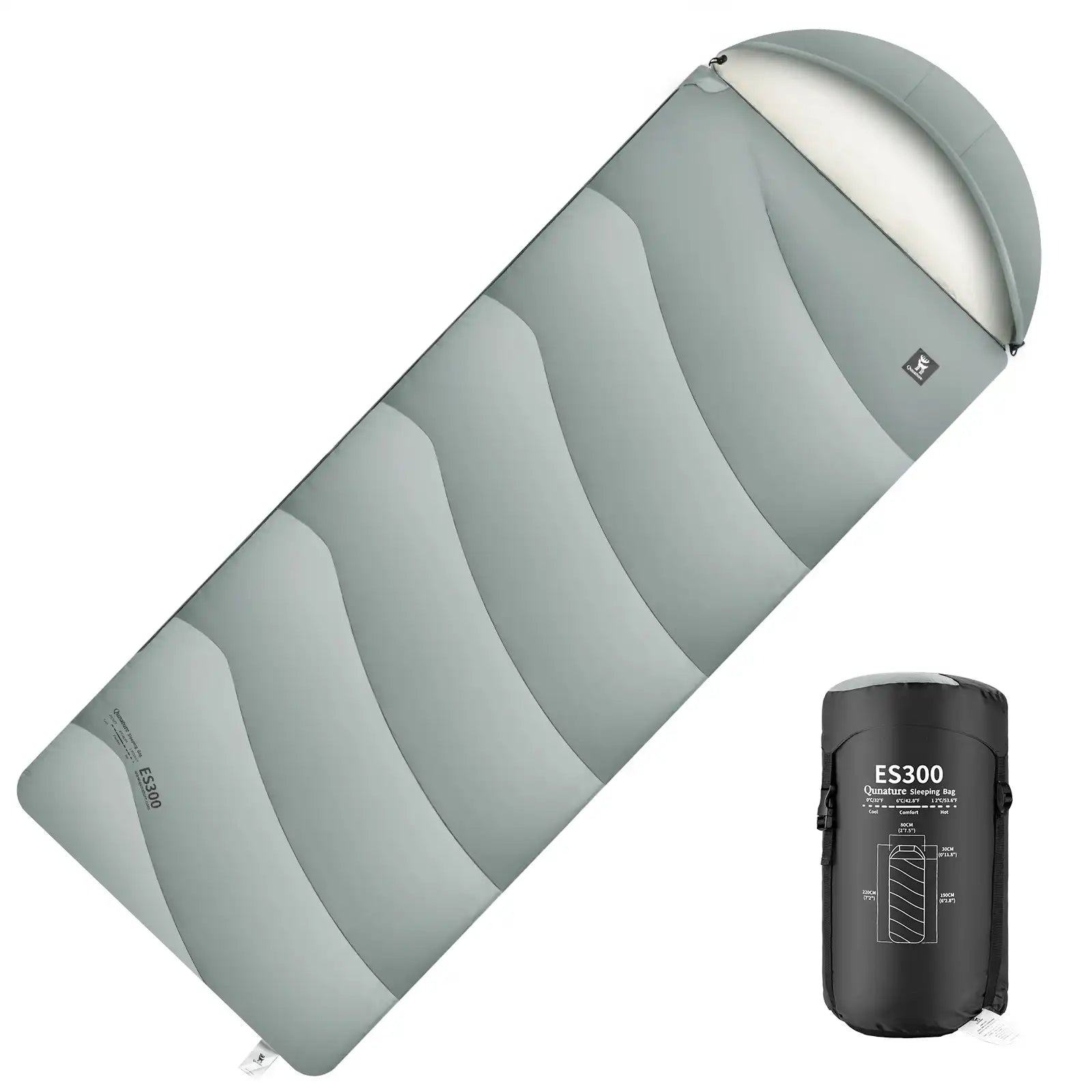 quanture grauer es300 camping-schlafsack