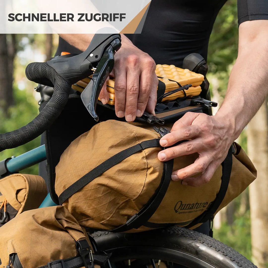 agu lenkertasche montage Fahrrad Lenkerhalter+Wasserdichte Kompressionstasche Set