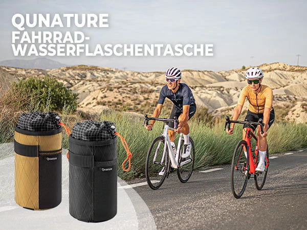 fahrrad wasserflaschentasche im einsatz bei der tour