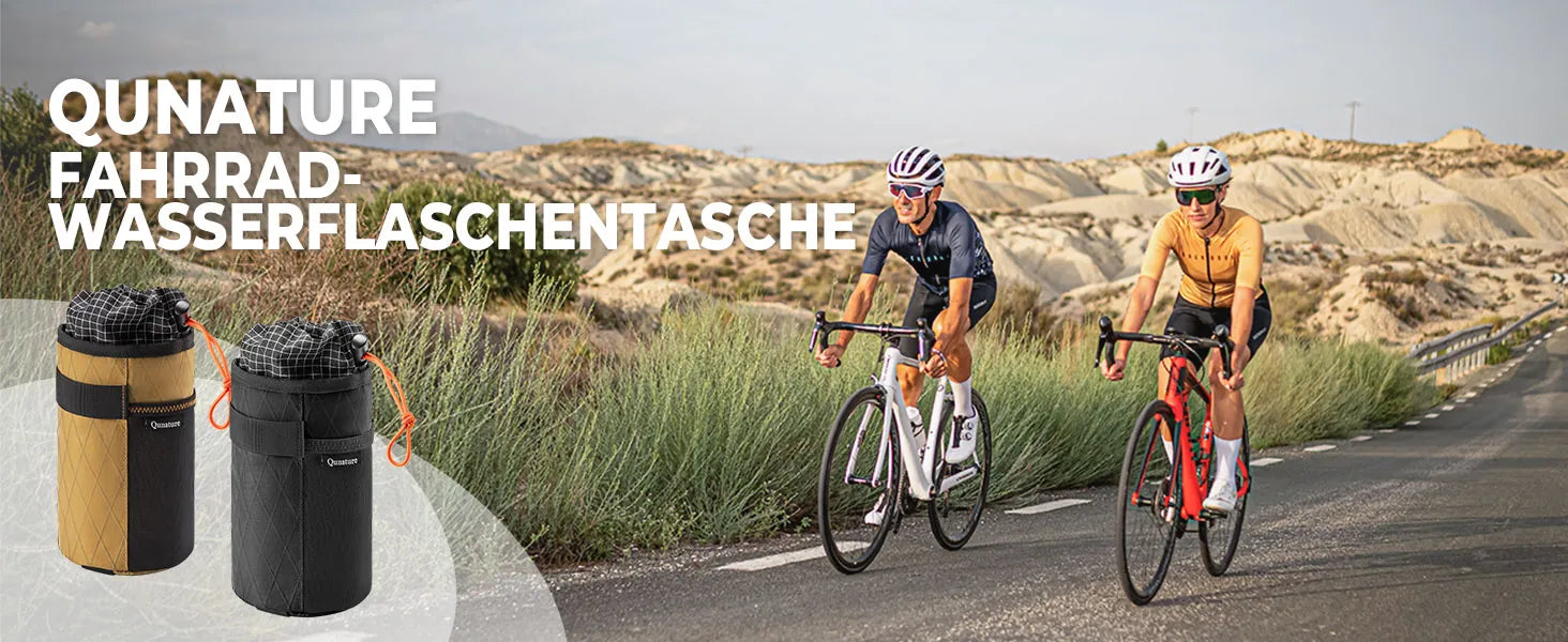 fahrrad wasserflaschentasche im einsatz bei der tour