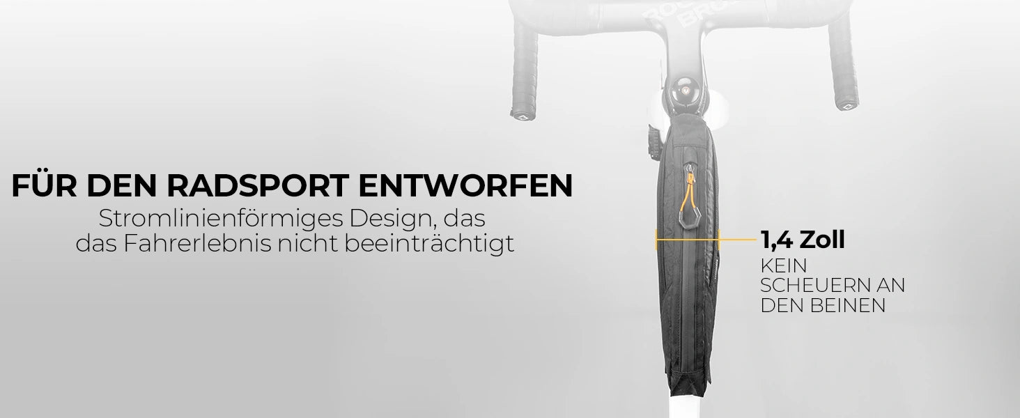 fahrradrahmentasche aerodynamisches design keine scheuerung an den beinen