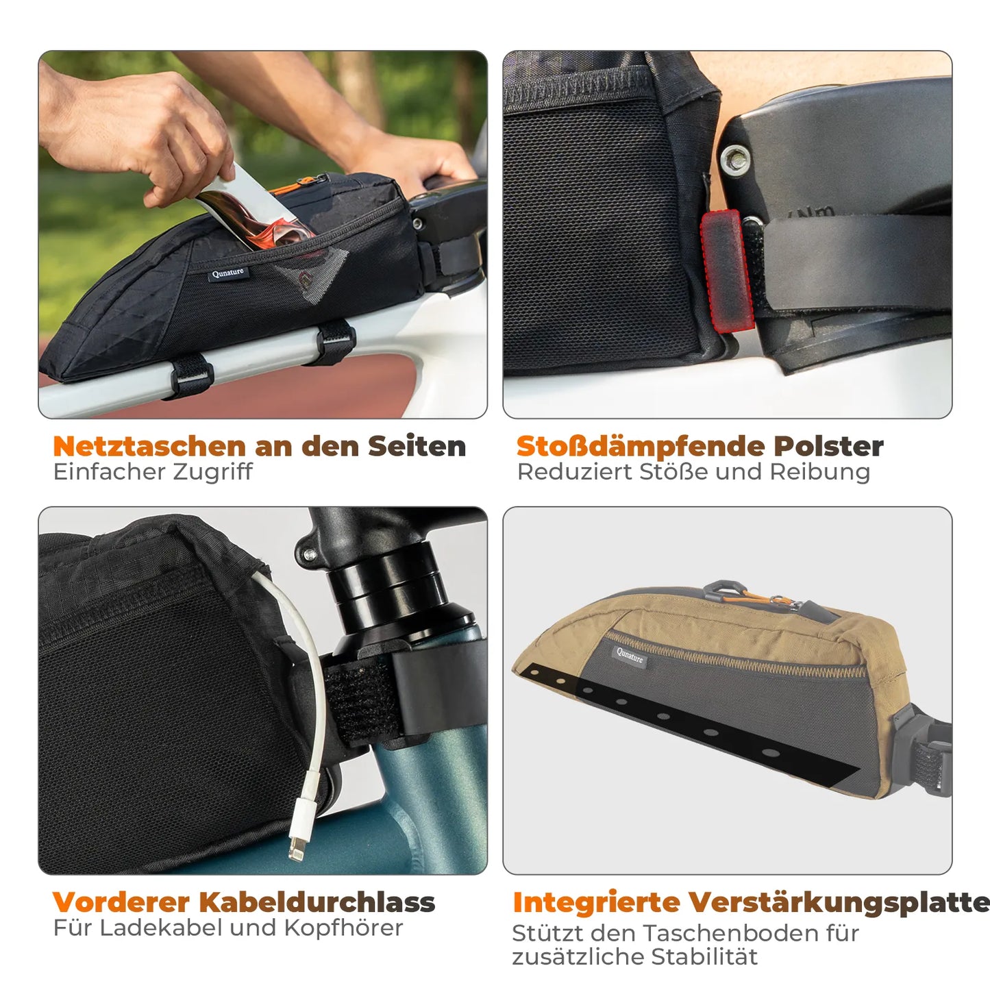 fahrradtasche zwei montagemoeglichkeiten gurt und schraube