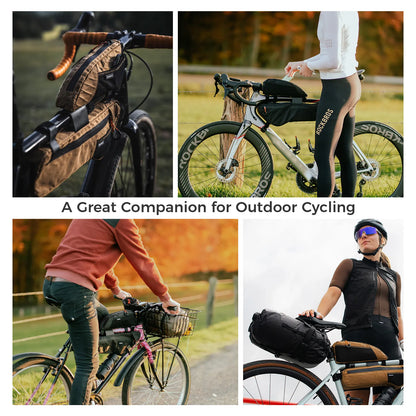 fahrradtasche im einsatz bei outdoor fahrradtouren