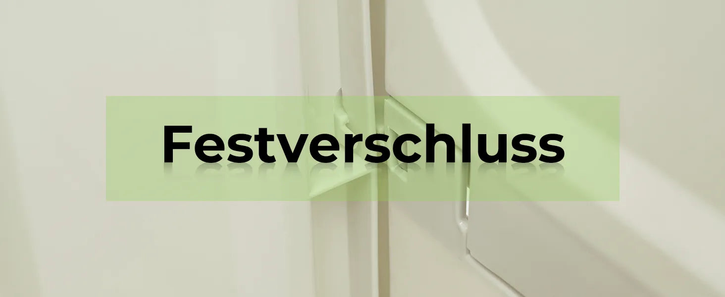 detailansicht des festverschlusses der faltbaren aufbewahrungsbox