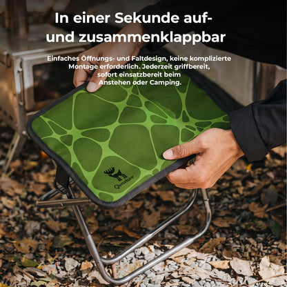 schnelles auf und zuklappen vom outdoor hocker