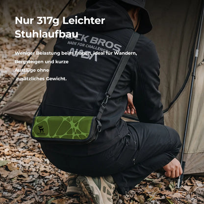 leichter falthocker über schulter getragen