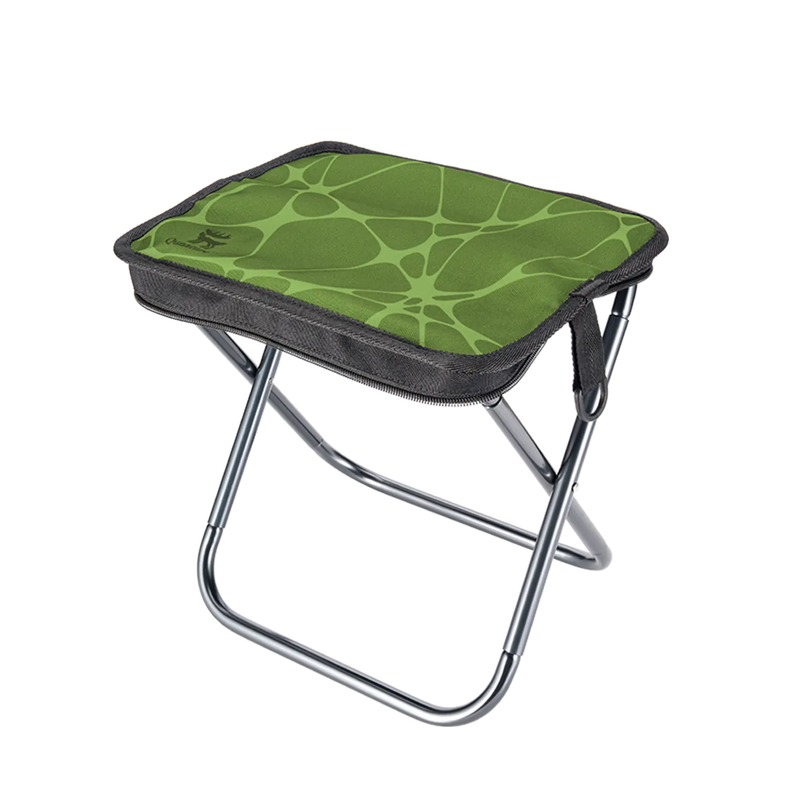 faltbarer outdoor hocker grünes muster