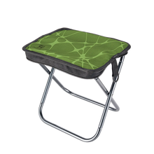 faltbarer outdoor hocker grünes muster