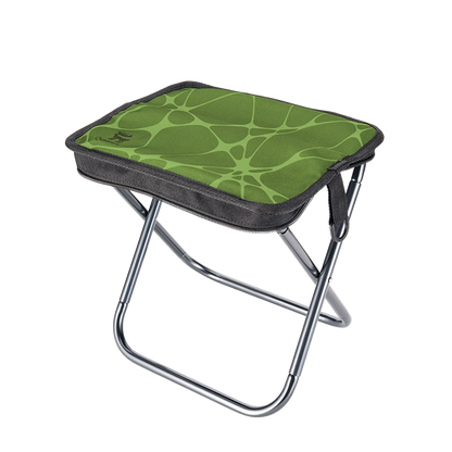 faltbarer outdoor hocker grünes muster