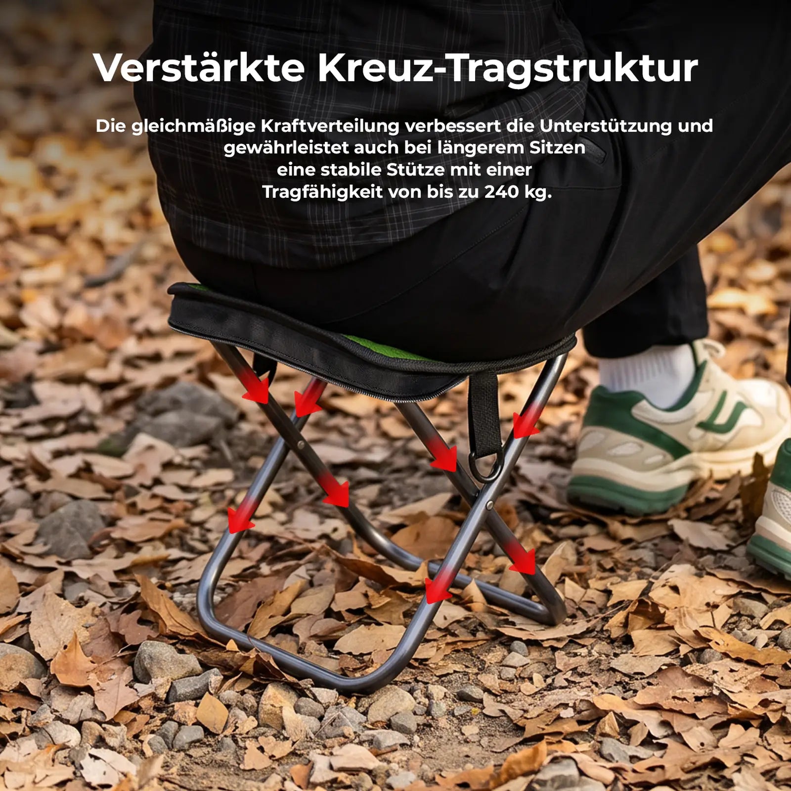 verstärkte kreuz tragstruktur vom klapphocker