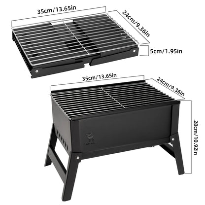 maße des faltgrills im zusammengeklappten und aufgebauten zustand