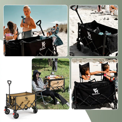 anwendungsbeispiele des wagens am strand und beim camping