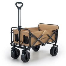faltbarer campingwagen in khaki ohne beladung