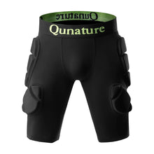 schwarze huftschutzhose mit mehreren polstern vorne