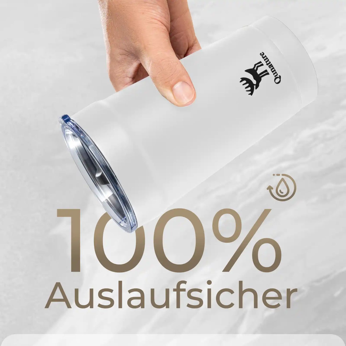 weisser isolierbecher 100% auslaufsicher