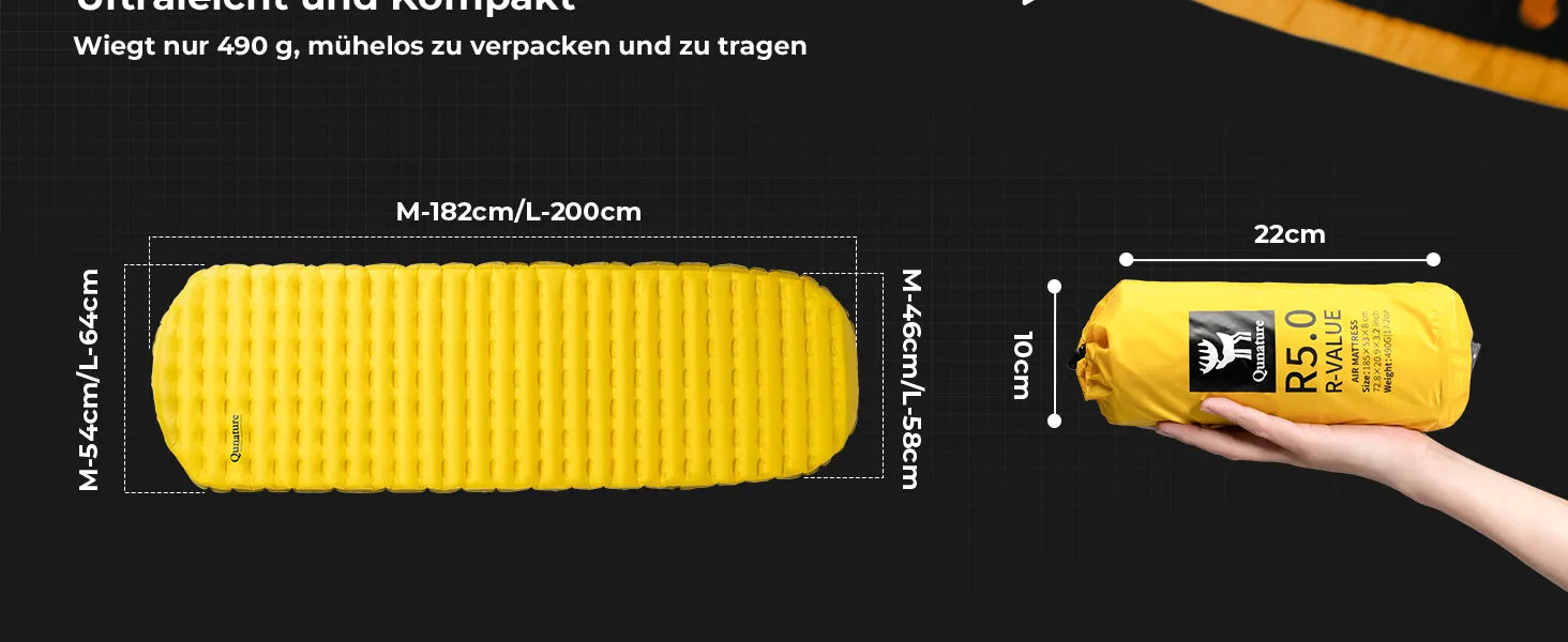 isomatte abmessungen und gewicht in der uebersicht
