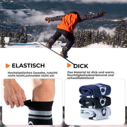 schwarze thermosocken für kinder mit elastischem schaft auf weißem stapel