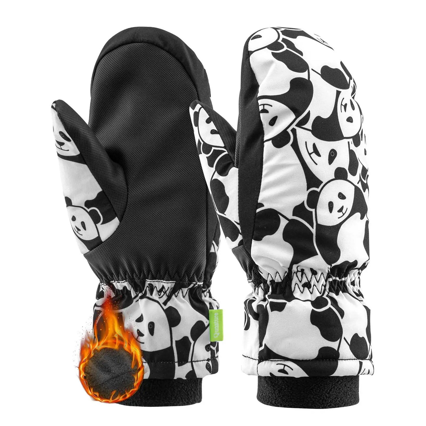 kinder skihandschuhe mit niedlichem pandamuster und warmer isolierung
