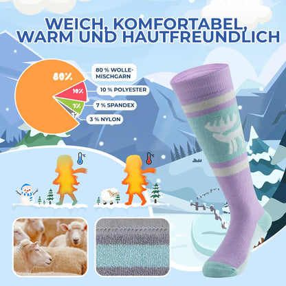 kinder skisocken weich warm und hautfreundlich