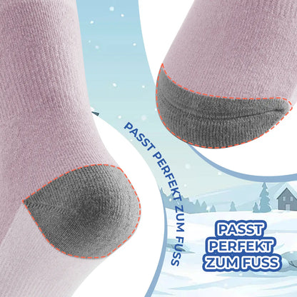 kinder skisocken passform fußspitze rosa grau
