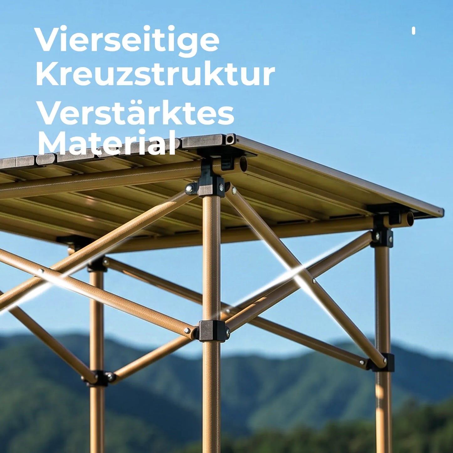 verstärkte vierseitige kreuzstruktur des tischgestells
