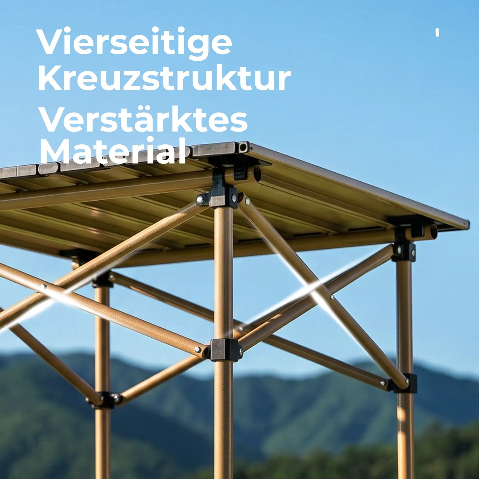 verstärkte vierseitige kreuzstruktur des tischgestells