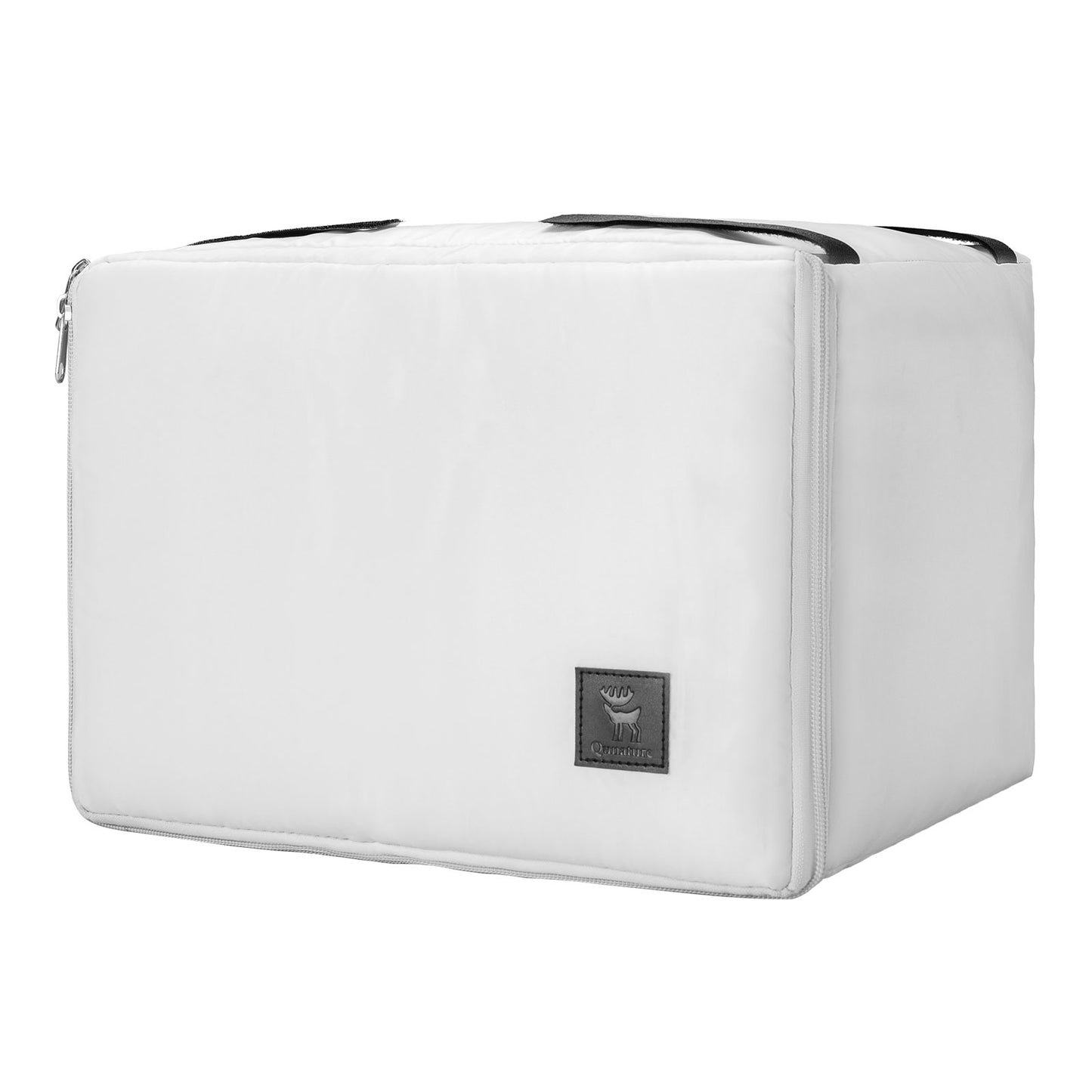 weisse tragbare kuehltasche fuer camping und picknick
