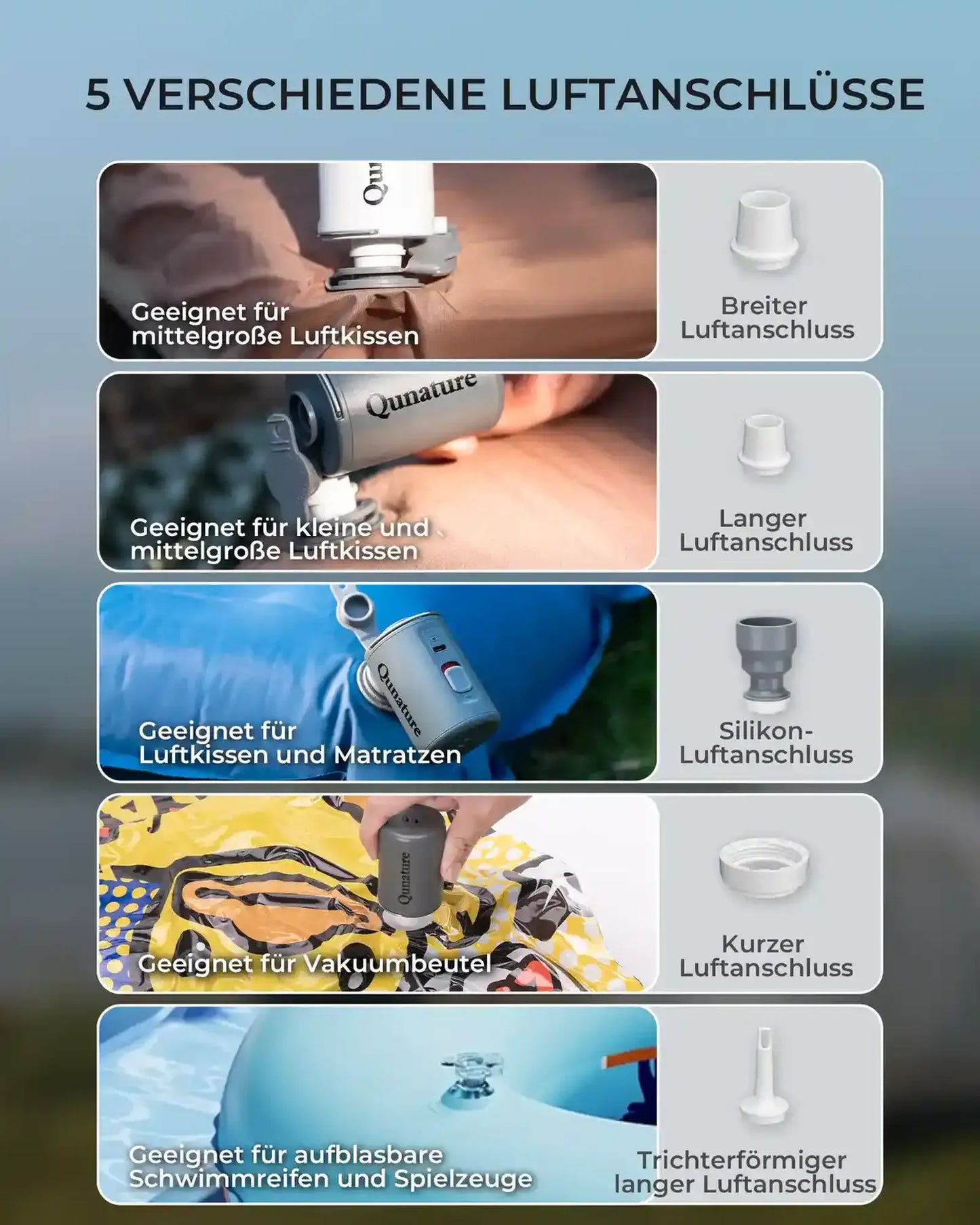 multiple air nozzles for various inflatable items