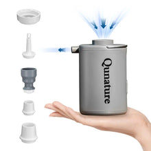 qunature graue luftpumpe mit zubehoer