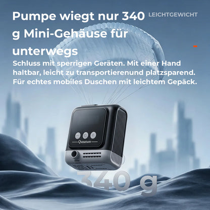 leichte mini wasserpumpe schwebend mit fallschirm-motiv zur gewichtsdarstellung