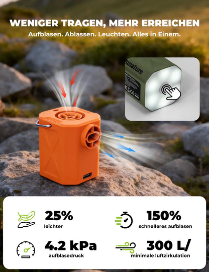 mini luftpumpe mit beleuchtung spezifikationen outdoor camping