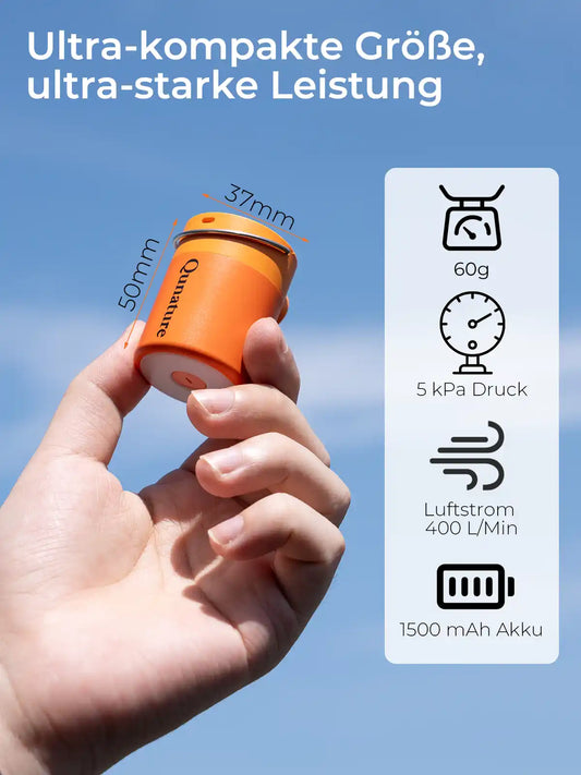Ultraleichte 4-in-1 Mini-Luftpumpe mit LED
