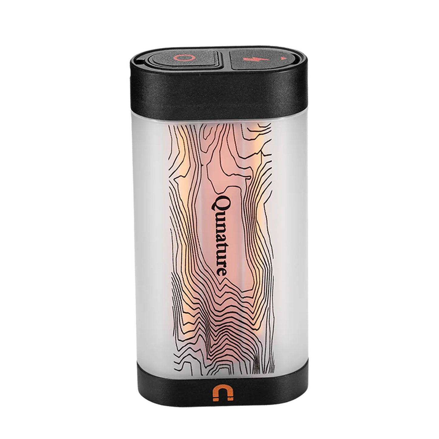 kompakte campinglampe schwarze endteile transparente lichth체lle