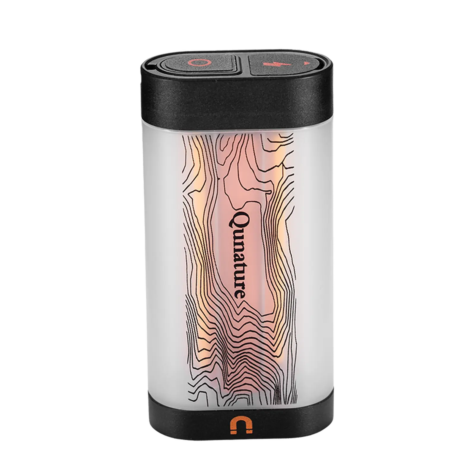 kompakte campinglampe schwarze endteile transparente lichth체lle